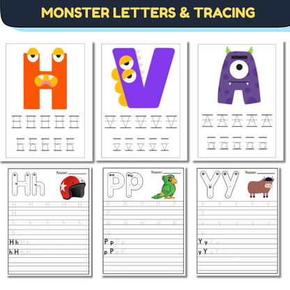 The Ultimate Alphabet Mastery Bundle (450 +Pages) | Trace, Write & Learn