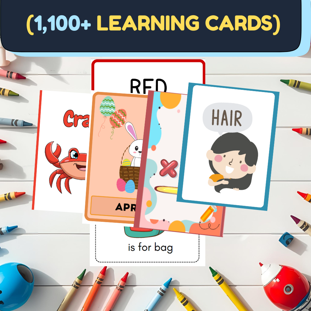 Mega Flashcards & Classroom Decor Bundle (1,100+ Cards) | Preschool PDF