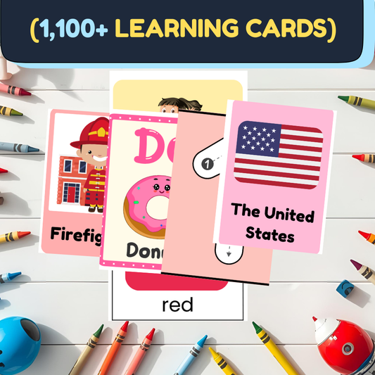 Mega Flashcards & Classroom Decor Bundle (1,100+ Cards) | Preschool PDF