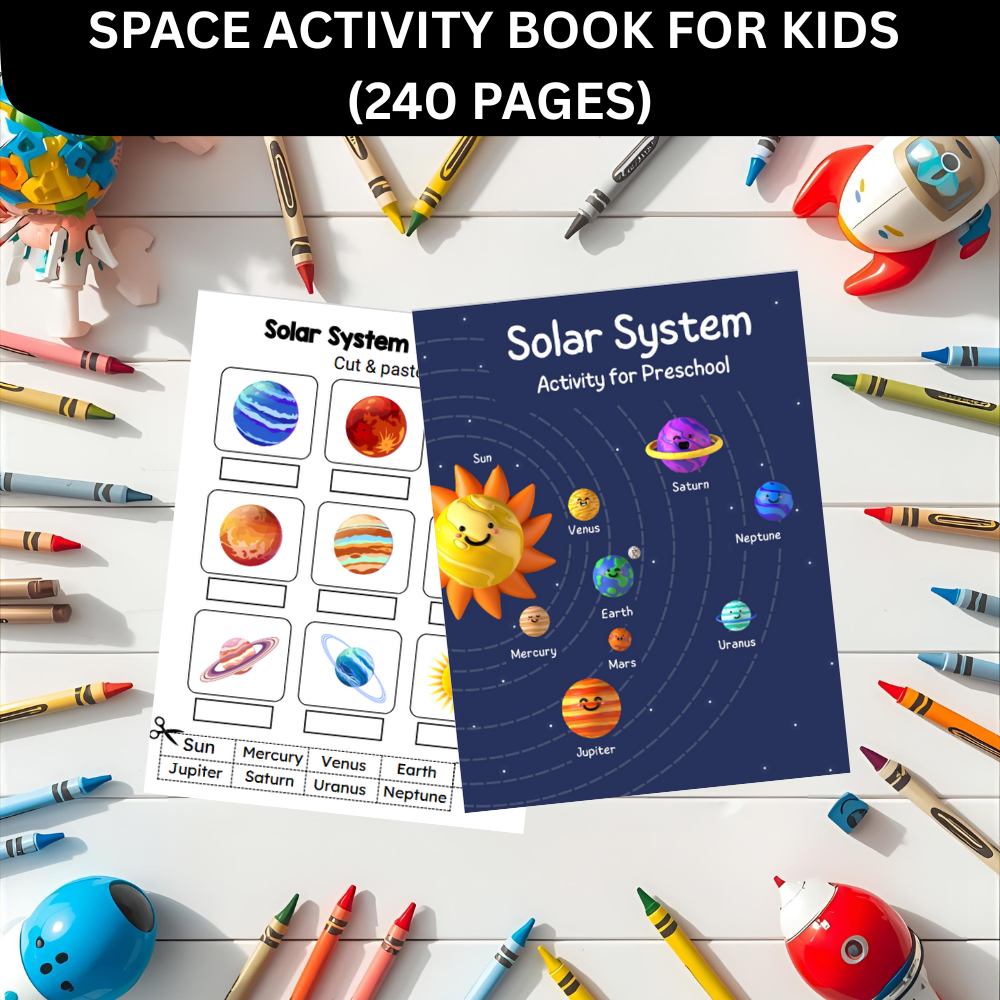 Space Activity Book for Kids (240 Pages) | Printable PDF