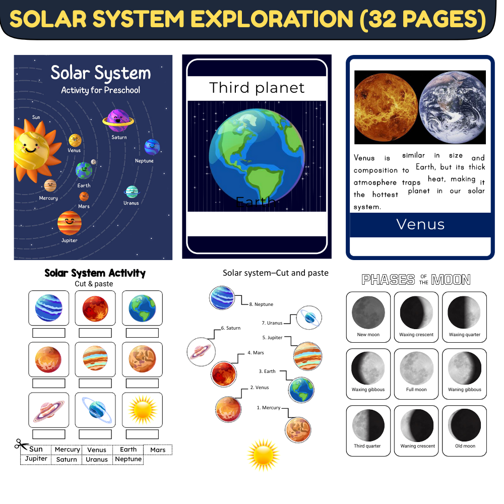 Space Activity Book for Kids (240 Pages) | Printable PDF