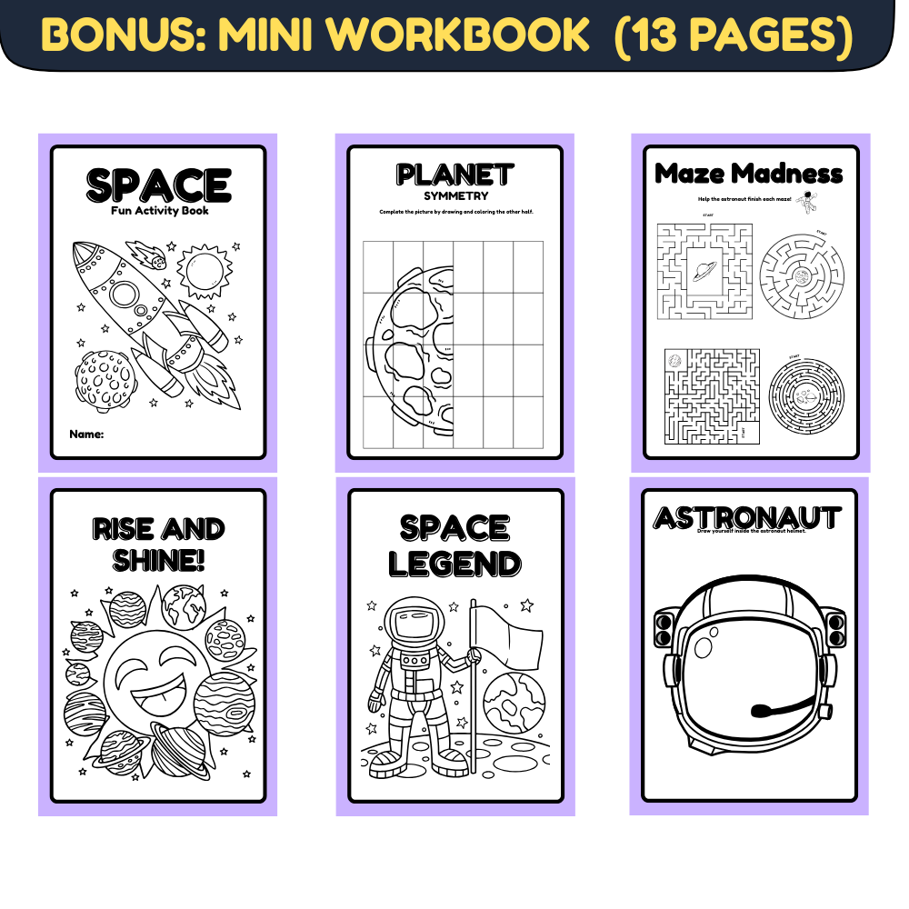 Space Activity Book for Kids (240 Pages) | Printable PDF