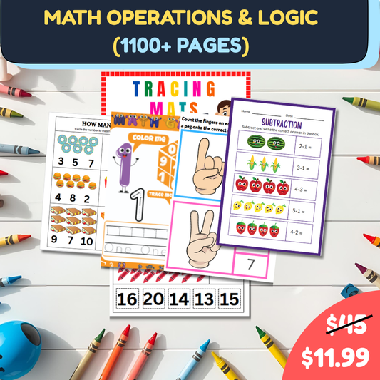 Ultimate Math & Numbers Curriculum (1,100+ Pages) | Preschool to 1st Grade PDF