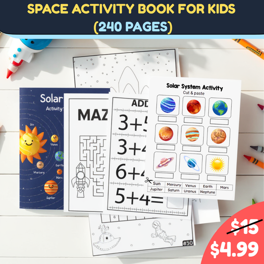 Space Activity Book for Kids (240 Pages) | Printable PDF