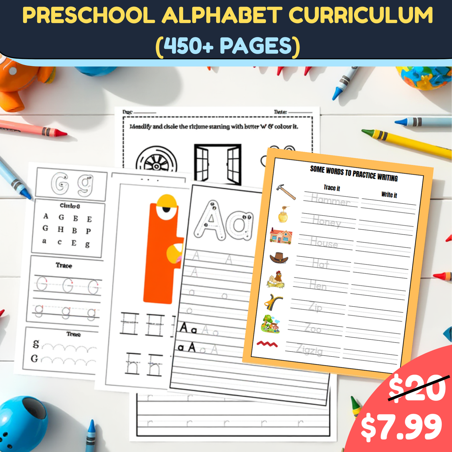 The Ultimate Alphabet Mastery Bundle (450 +Pages) | Trace, Write & Learn