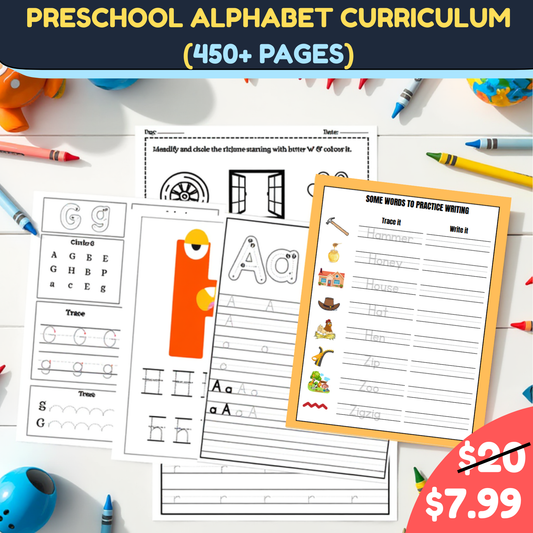 The Ultimate Alphabet Mastery Bundle (450 +Pages) | Trace, Write & Learn