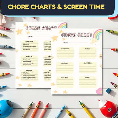 Kids Chore Chart & Routine Planner (38 Templates) | Printable PDF